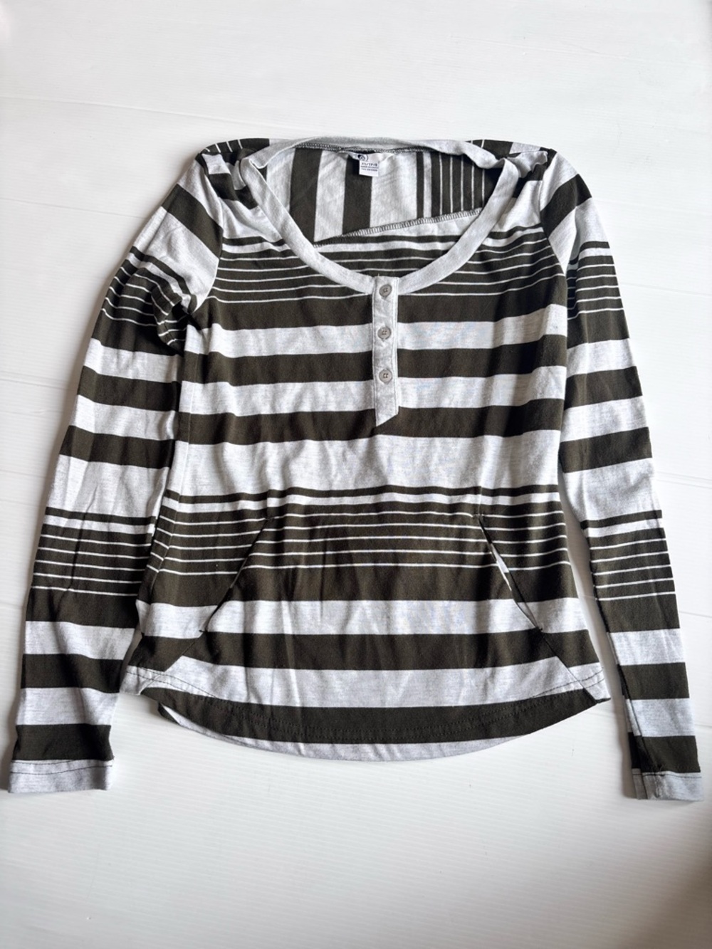 Volcom Striped Long Sleeve Top Womens XS